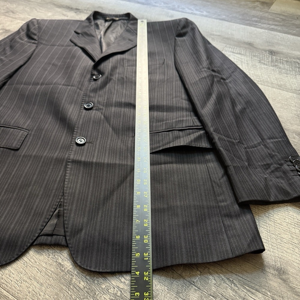 Ermenegildo Zegna Traveler Blazer Men 42R 100% Wool Striped Jacket Made In Italy - Picture 10 of 14